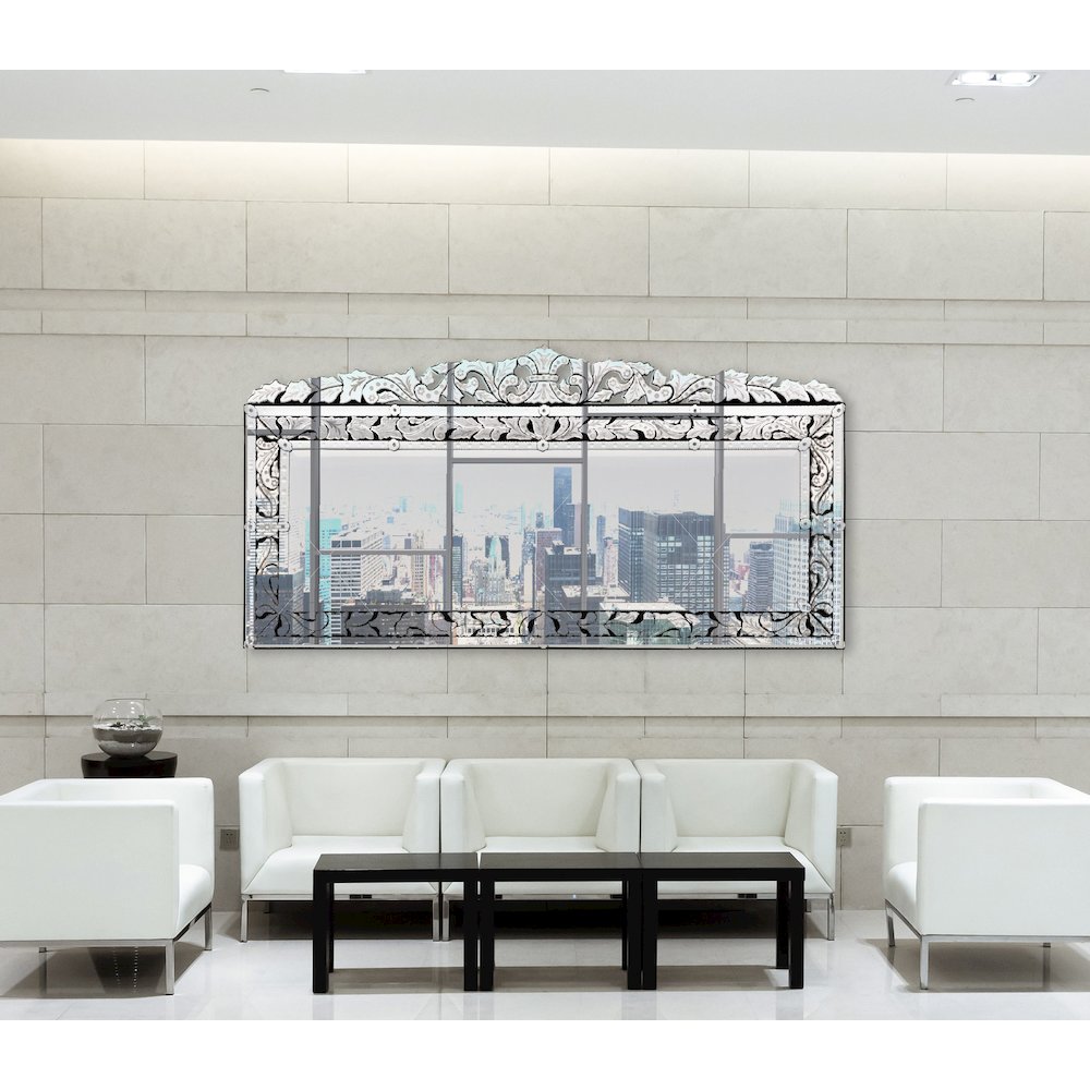 Monumental Venetian Grand Mirror 78.74 " Wide. Picture 5