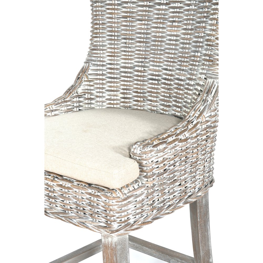 Alfresco Bar Stool Kuba Weave Savannah Wash. Picture 6