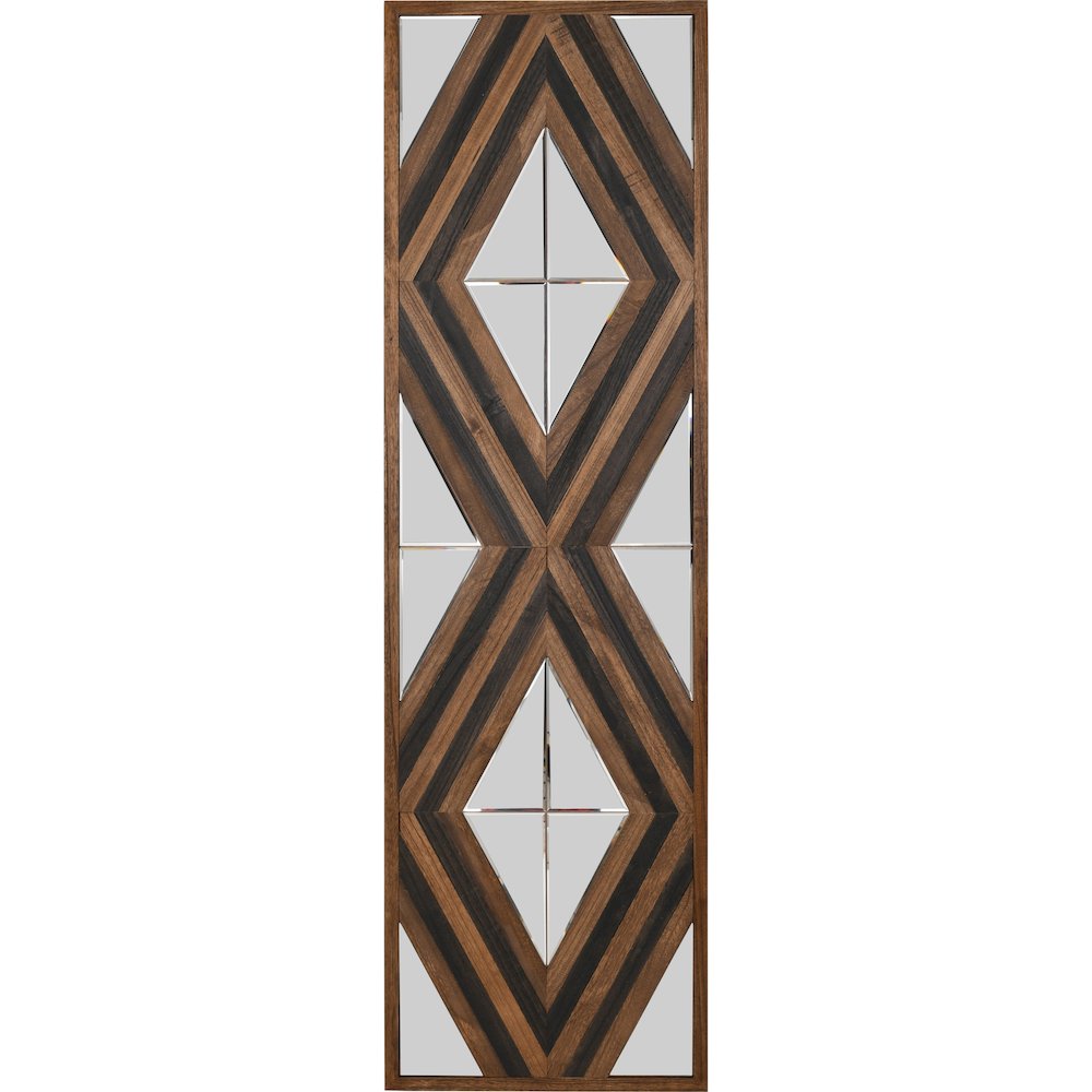 Contemporary Aspen Double Diamond Multi Tone 72 Inch Mirror. Picture 6