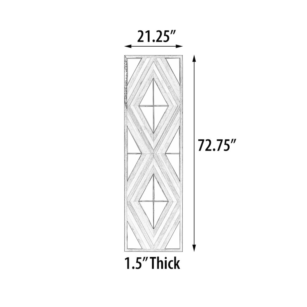 Contemporary Aspen Double Diamond Multi Tone 72 Inch Mirror. Picture 10