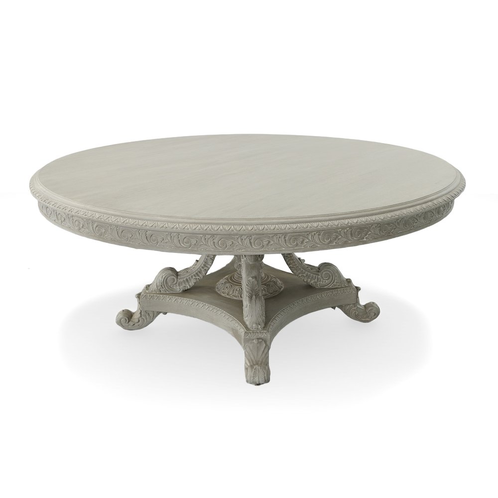 Mystique Gray Mahogany Anglia 72''Rd Dining Table. Picture 7
