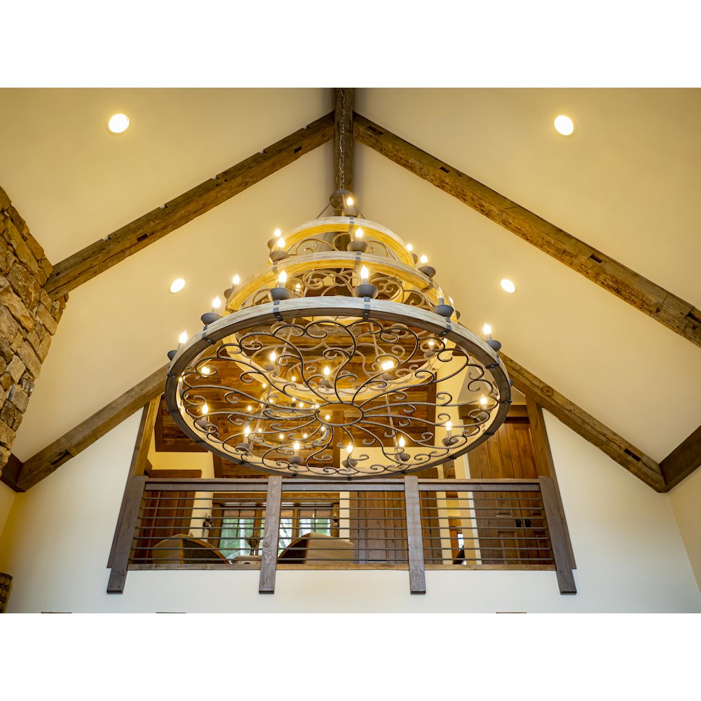 Three Tier Ridge Line 75" Chandelier. Picture 7