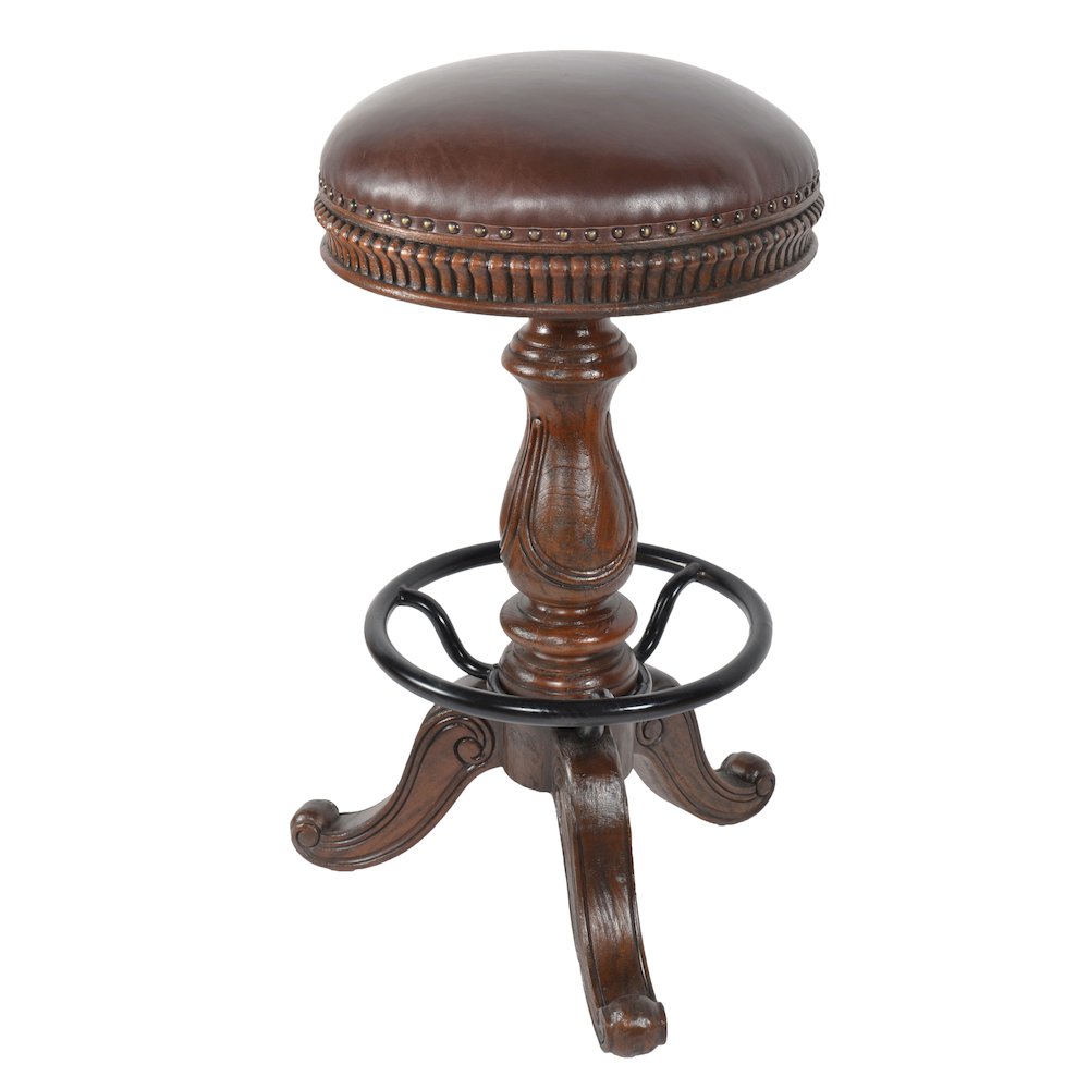 Church Street Leather Bar Height Stool. Picture 6