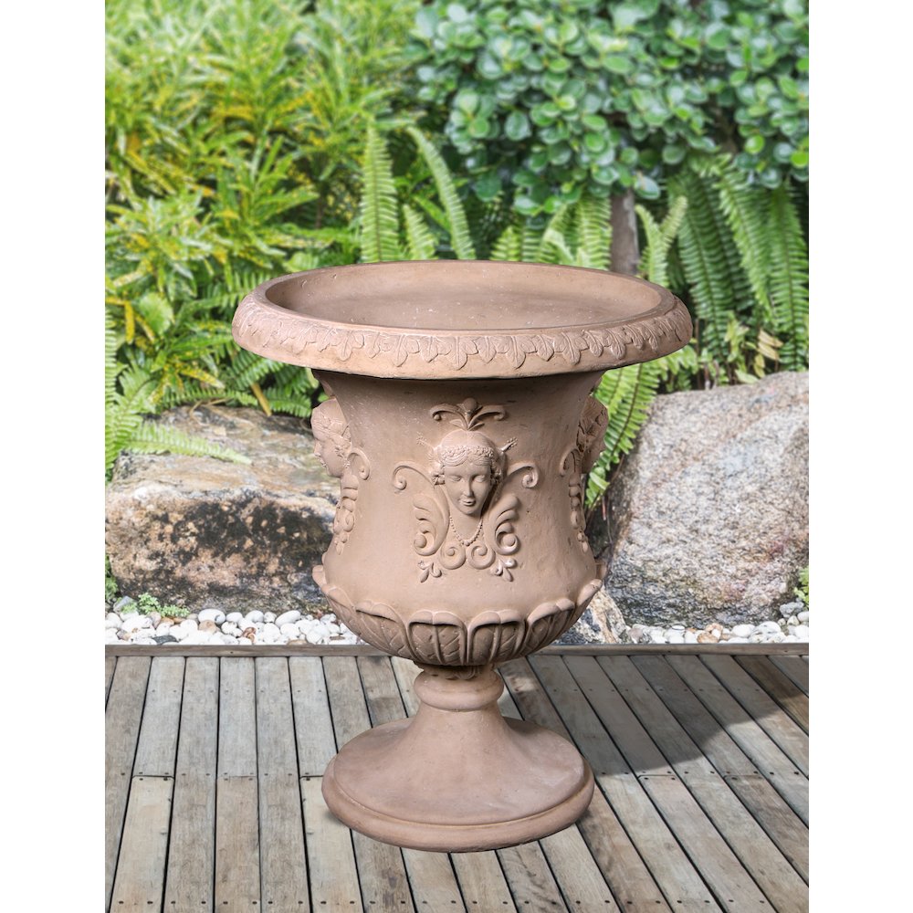 Classic Lady Mask Urn Stone Cast. Picture 6