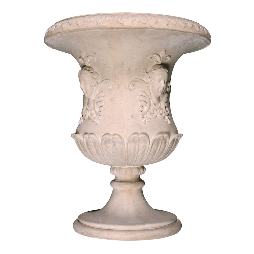 Classic Lady Mask Urn Stone Cast. Picture 7
