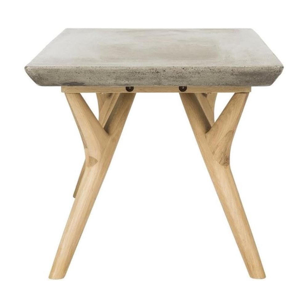 Pacey Indoor/Outdoor Modern Concrete 16.54-Inch H Coffee Table. Picture 3