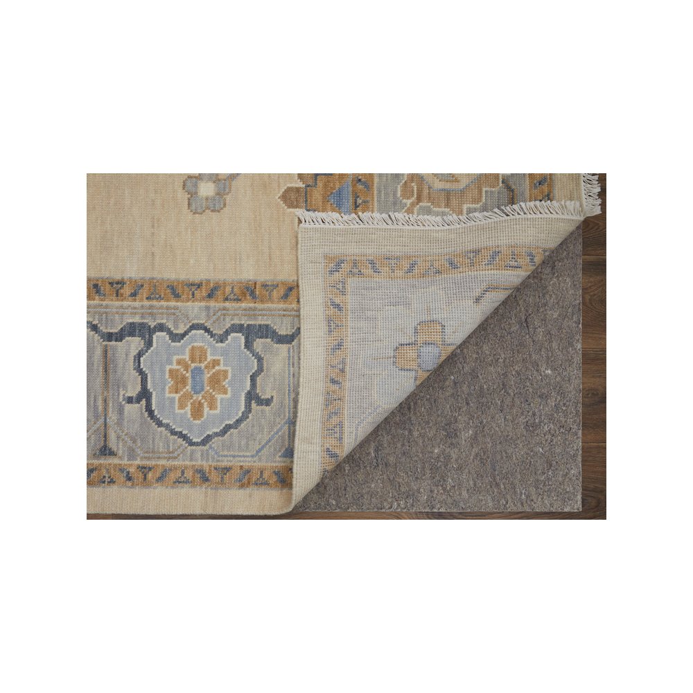 Karina Transitional Floral & Botanical, Ivory/Blue/Tan, 2' x 3' Accent Rug. Picture 4