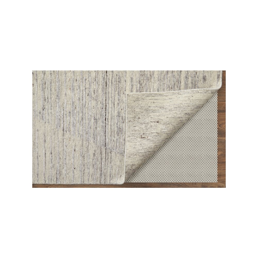 Brighton Modern Abstract, Ivory/Taupe/Silver, 7'-9" x 9'-9" Area Rug. Picture 5
