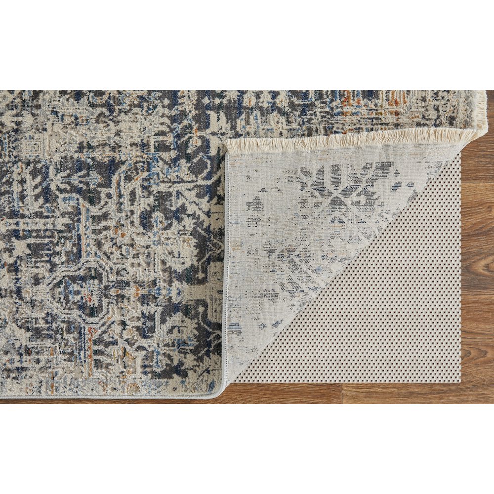 Kaia Transitional Distressed, Ivory/Gray/Taupe, 3' x 5' Accent Rug. Picture 3