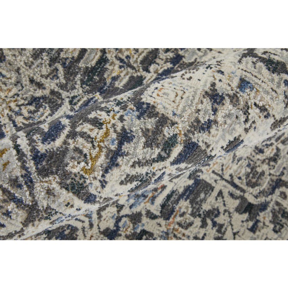 Kaia Transitional Distressed, Ivory/Gray/Taupe, 3' x 5' Accent Rug. Picture 4