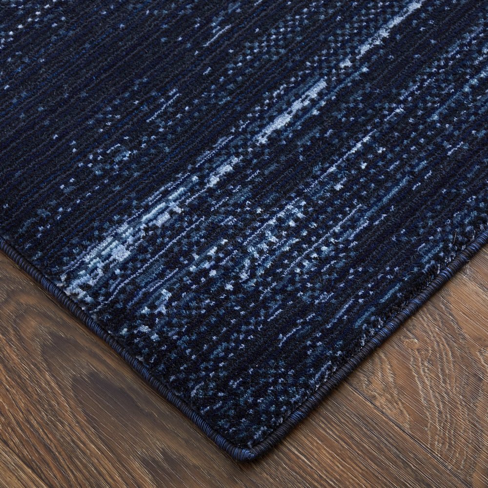 Deja Modern Solid, Blue/Black, 2' x 3' Accent Rug. Picture 2