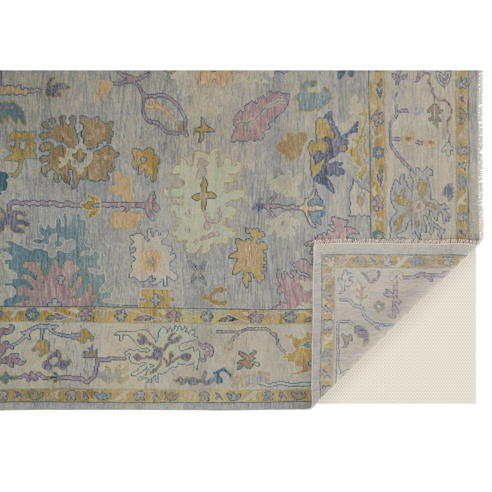 Karina Traditional Persian, Gray/Purple/Gold, 7'-9" x 9'-9" Area Rug. Picture 4