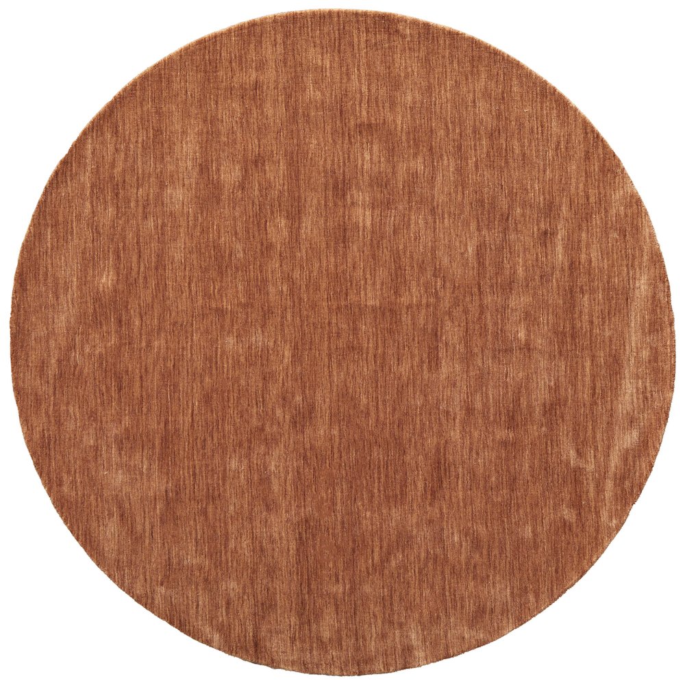 Luna Modern Solid, Orange, 8' x 8' Round Rug. Picture 1