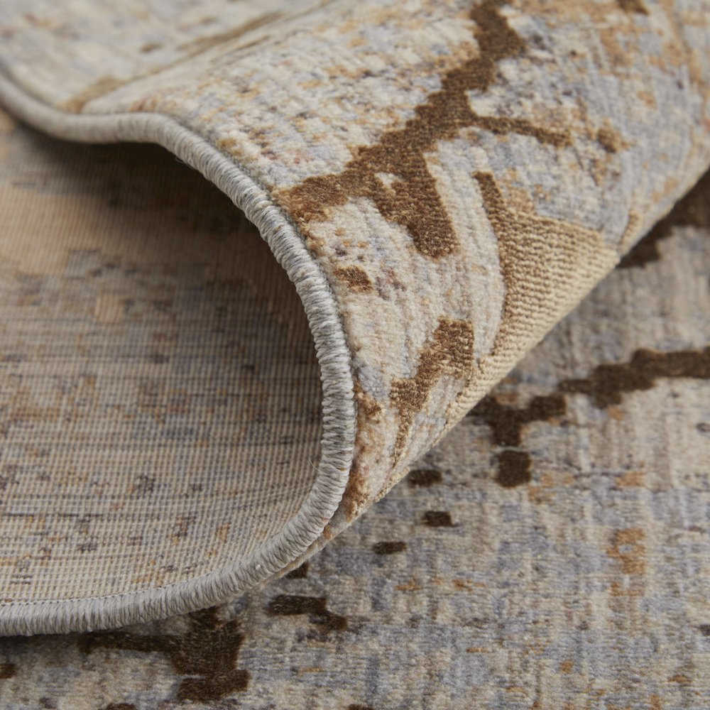 Pryor Modern Abstract, Brown/Taupe/Tan, 2' x 3' Accent Rug. Picture 7