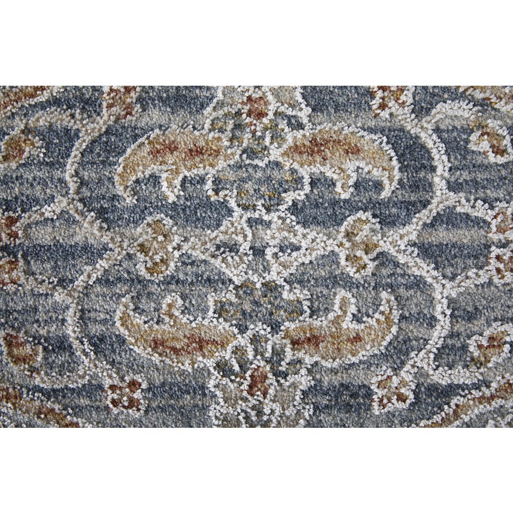 Pasha Transitional Ikat, Blue/Taupe/Ivory, 5' x 7'-6" Area Rug. Picture 7