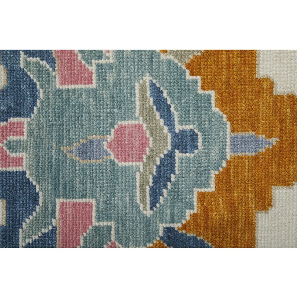 Karina Transitional Floral & Botanical, Ivory/Blue/Pink, 5'-6" x 8'-6" Area Rug. Picture 5