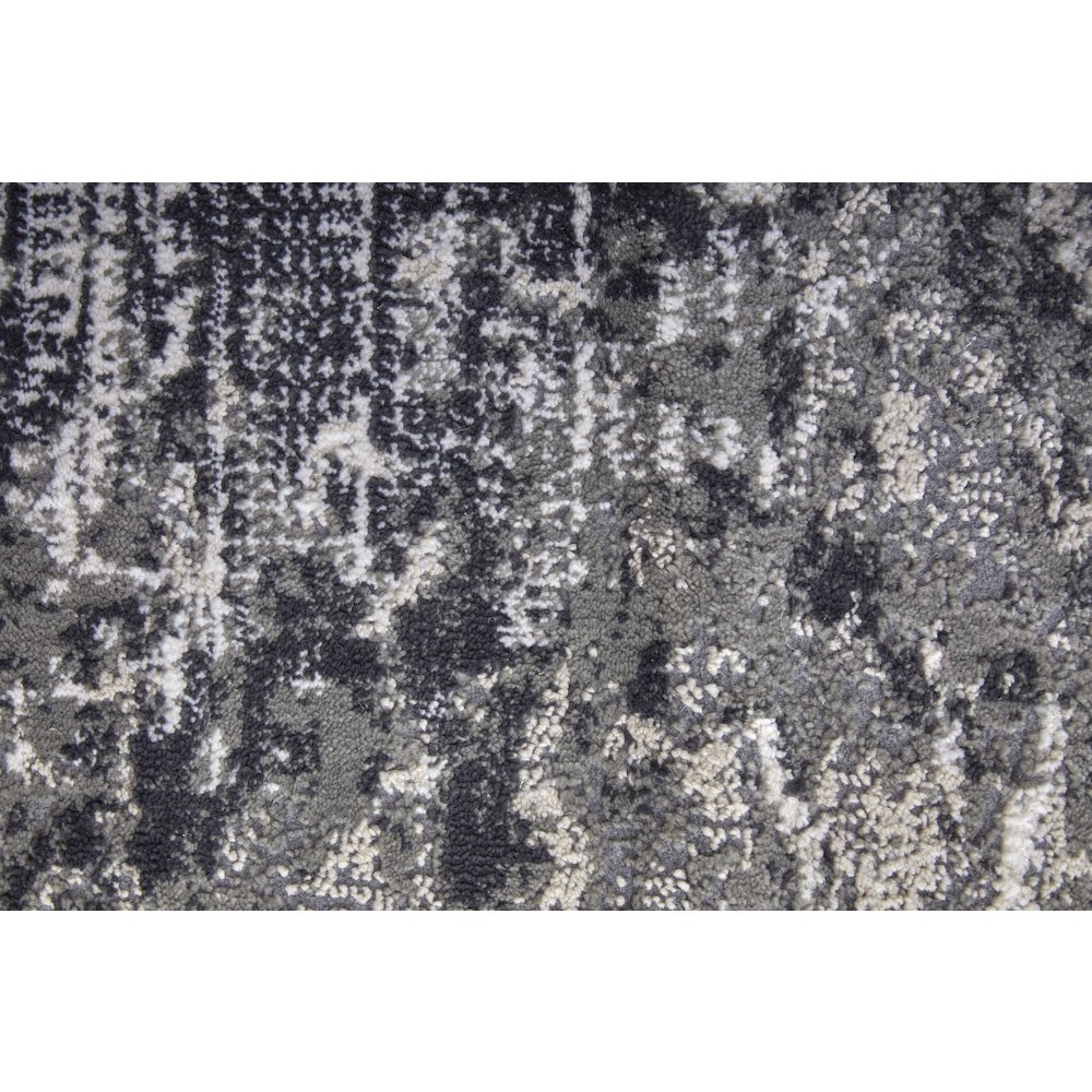 Prasad Modern Abstract, Ivory/Gray/Taupe, 1'-8" x 2'-10" Accent Rug. Picture 7