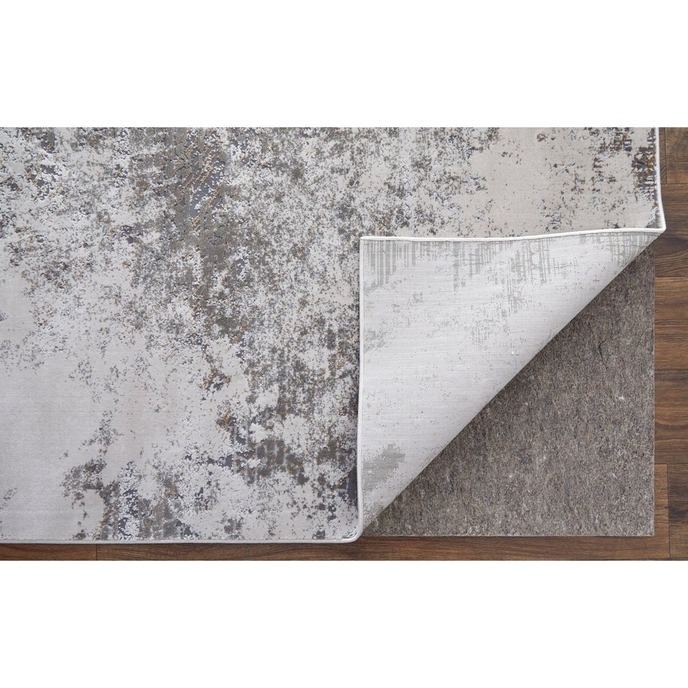 Waldor Modern Abstract, Gray/Silver/Taupe, 5' x 8' Area Rug. Picture 5