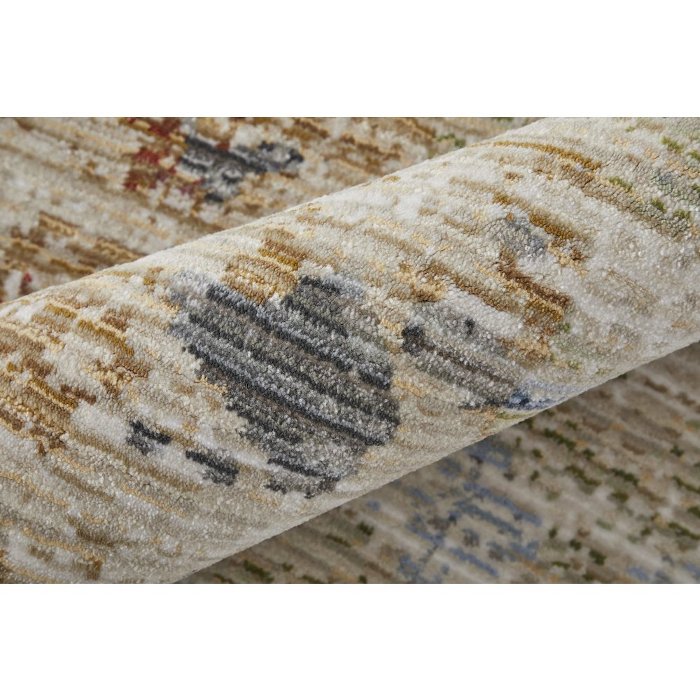Sonora Modern Abstract, Ivory/Blue/Red, 6'-7" x 9'-6" Area Rug. Picture 5
