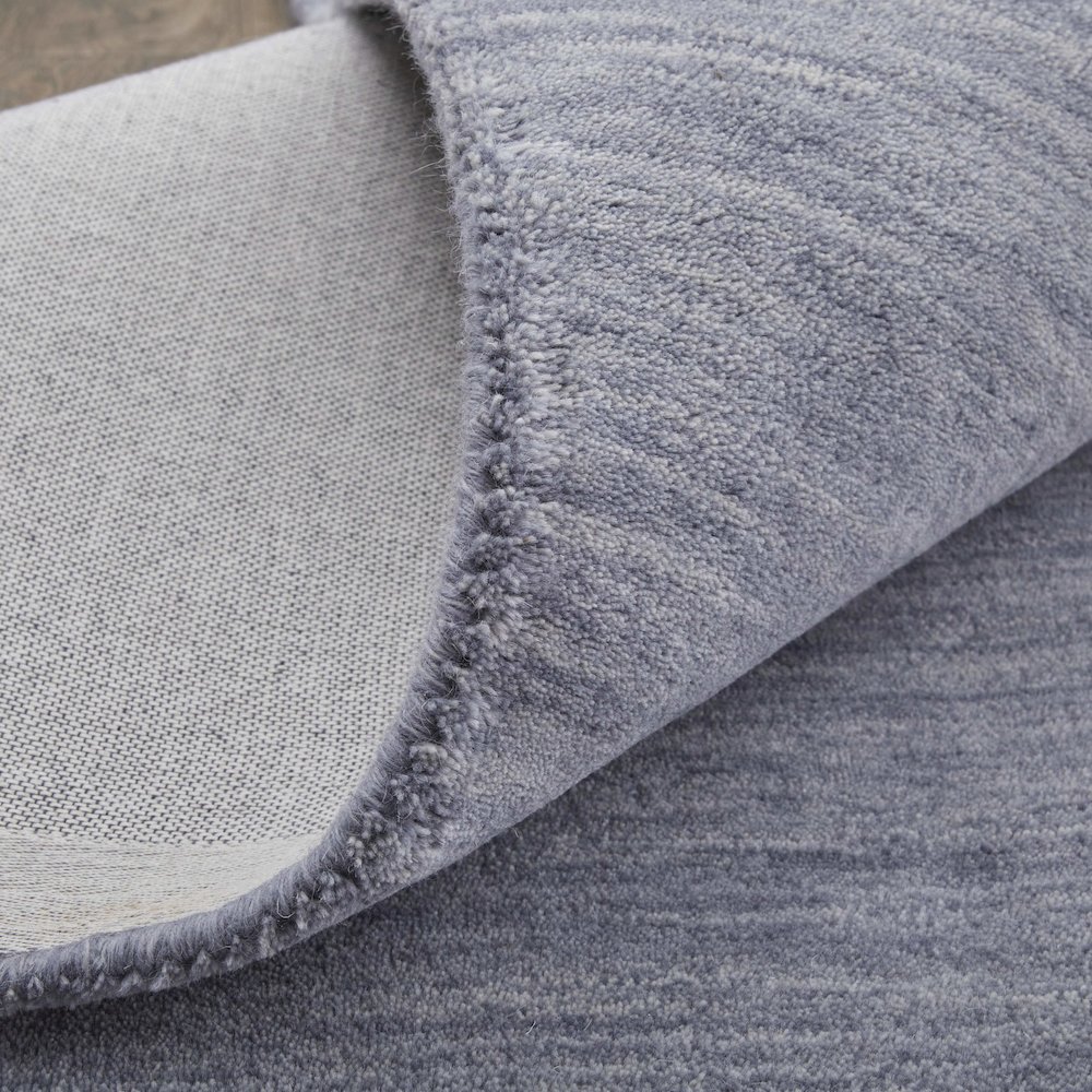 Luna Hand Woven Marled Wool Rug, Dusty Blue, 8ft x 8ft Round, 5798049FSMK000N80. Picture 8
