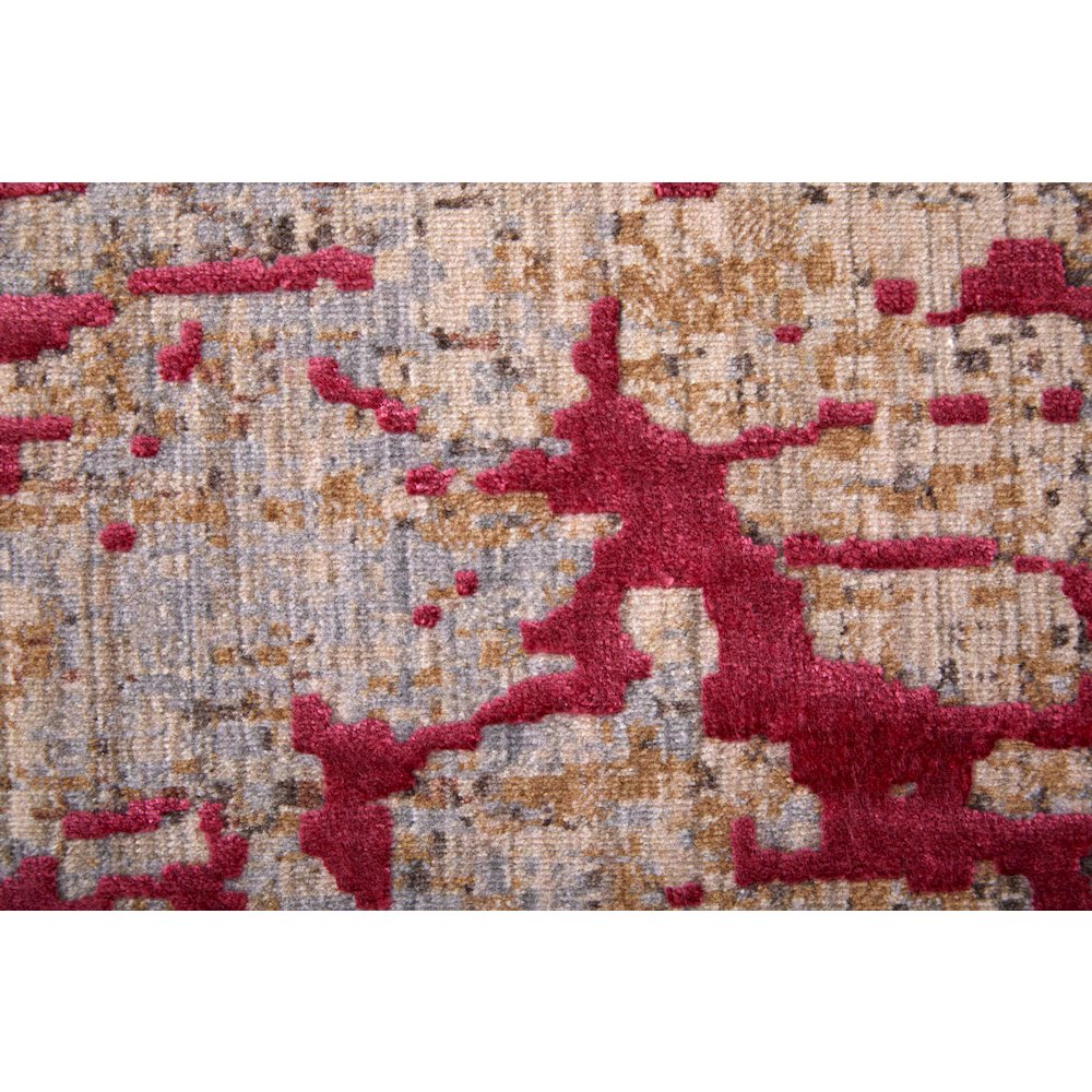 Pryor Modern Abstract, Pink/Gray/Taupe, 2' x 3' Accent Rug. Picture 6