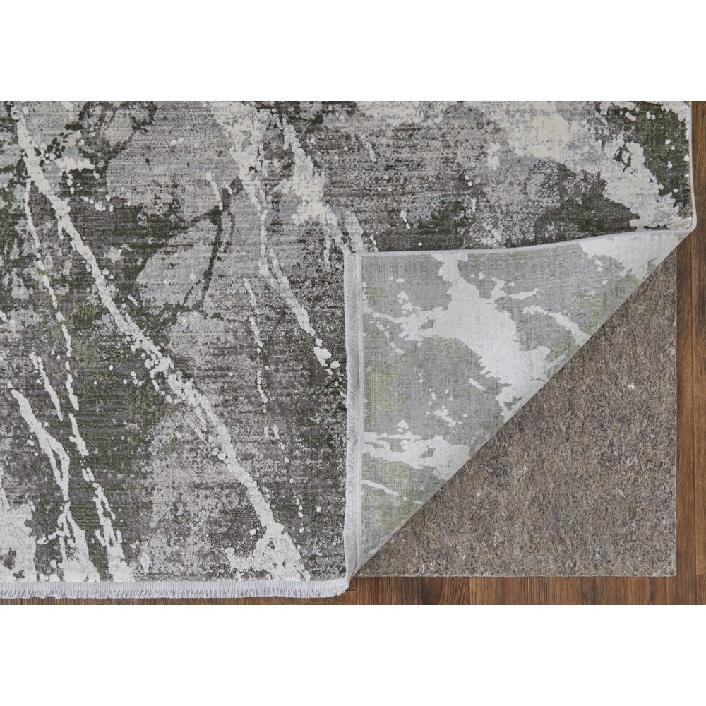 Cadiz Modern Abstract, Gray/Green/Taupe, 9'-9" x 13'-2" Area Rug. Picture 5