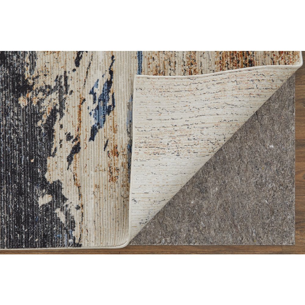 Sonora Modern Abstract, Tan/Blue/Gray, 2' x 3' Accent Rug. Picture 3