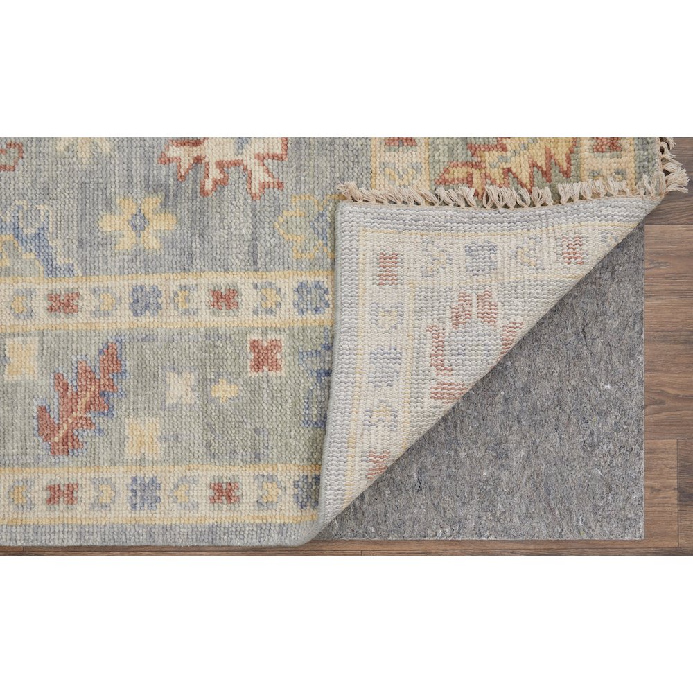 Fillmore Traditional Floral & Botanical, Blue/Taupe/Gray, 5' x 8' Area Rug. Picture 4