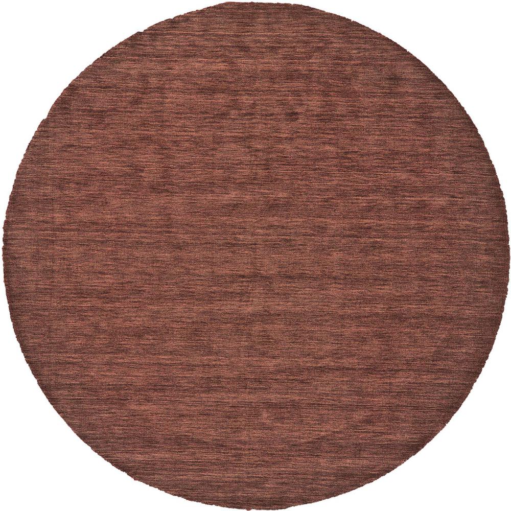 Luna Hand Woven Marled Wool Rug, Rust/Red-Orange, 8ft x 8ft Round, 5798049FRST000N80. Picture 2