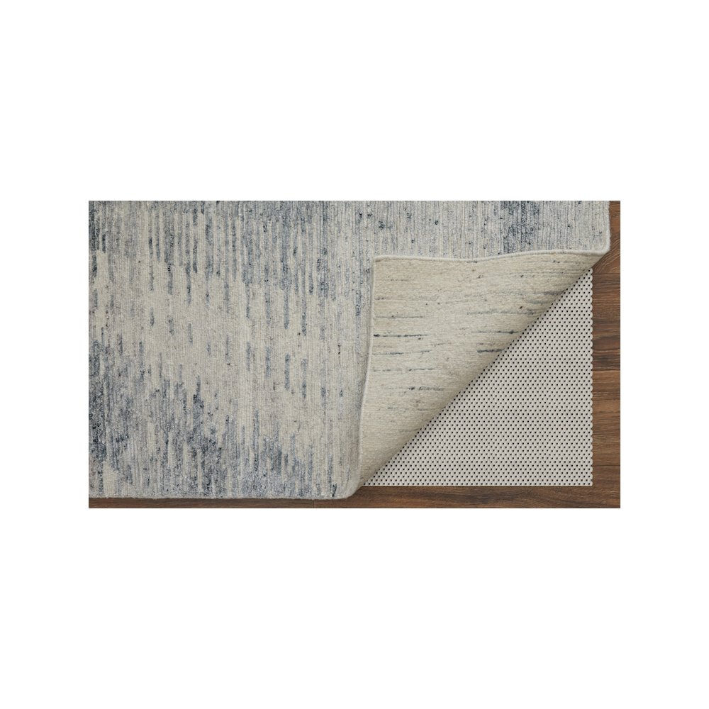 Brighton Modern Abstract, Ivory/Blue/Gray, 4' x 6' Accent Rug. Picture 5