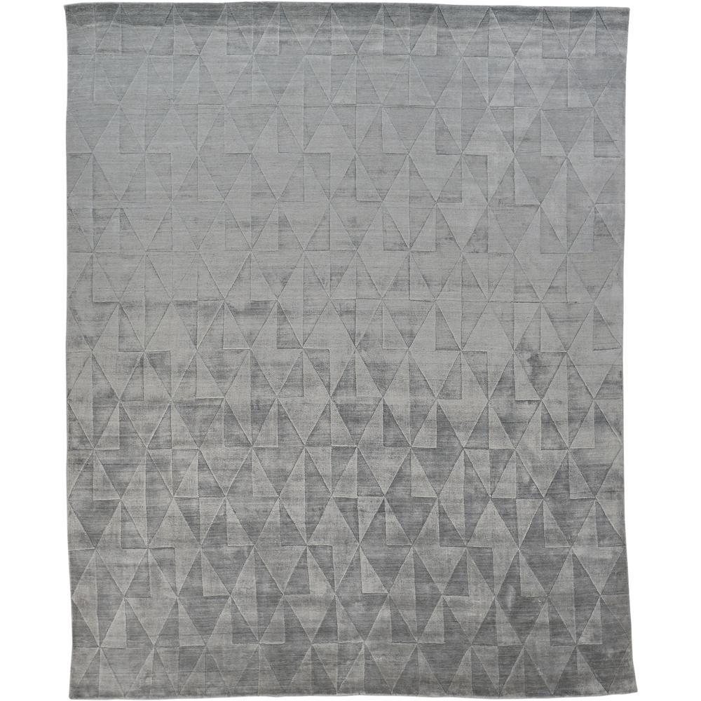 Gramercy Luxe Viscose Rug, High-low Pile, Misty Blue, 4ft x 6ft Accent Rug, 6206335FMST000C00. Picture 2