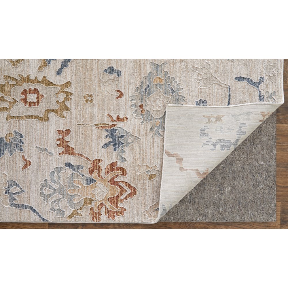 Pasha Transitional Floral & Botanical, Ivory/Blue/Gold, 2' x 3' Accent Rug. Picture 4