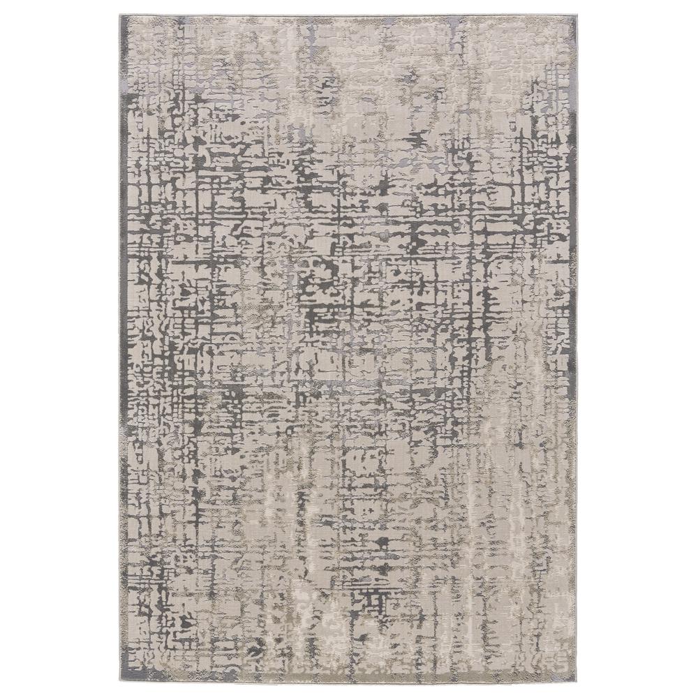 Prasad Contmporary Watercolor, Steel/Silver Gray, 1ft-8in x 2ft-10in, 6703683FGRY000P18. Picture 2