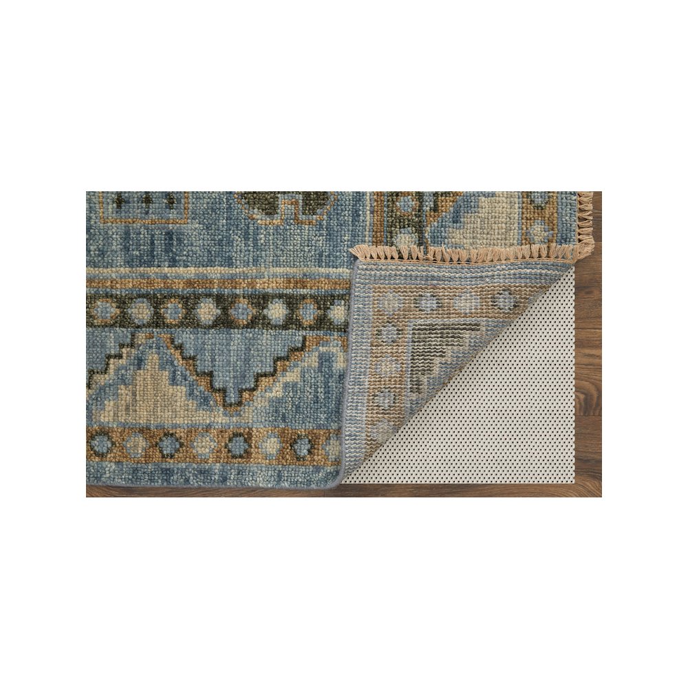 Fillmore Traditional Medallion, Blue/Green, 2'-6" x 14' Runner. Picture 4