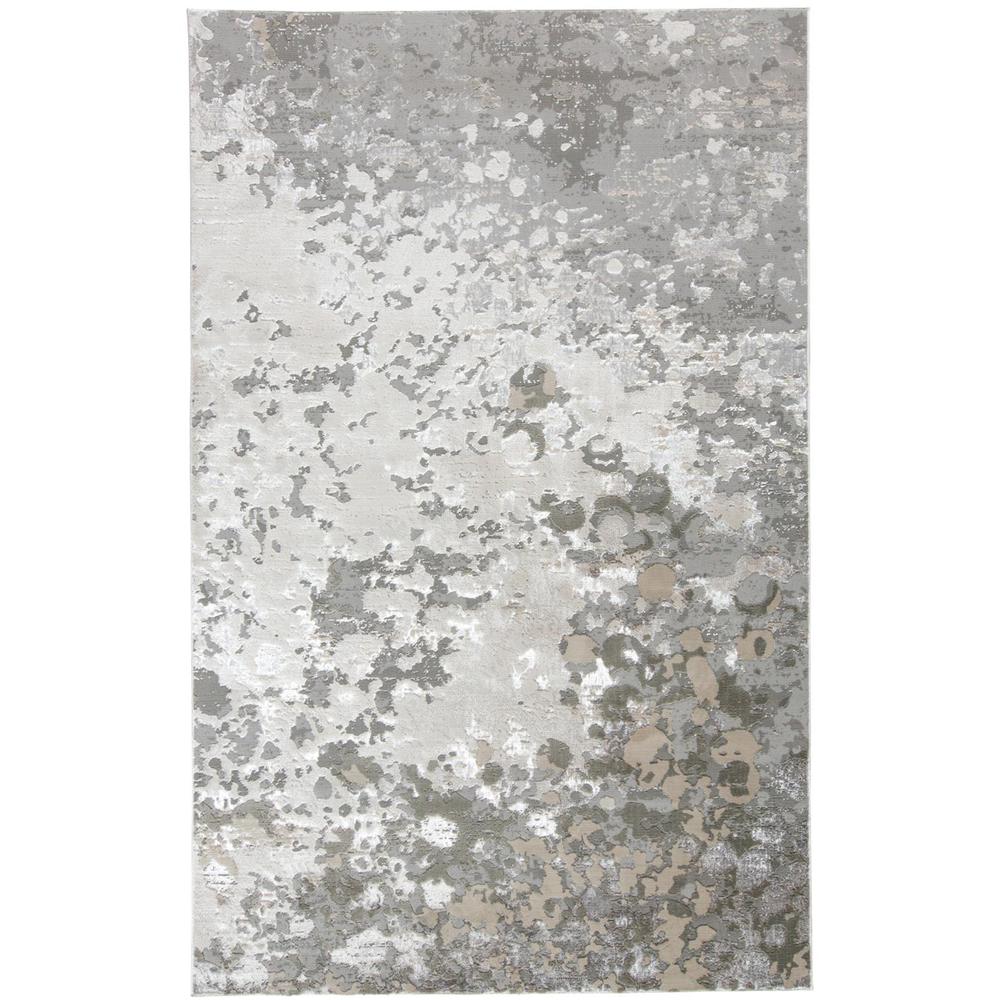 Micah Modern Metallic Fluid Rug, Silver/Ivory Bone, 12ft x 15ft Area Rug, 6943336FSLVGRYJ00. Picture 2