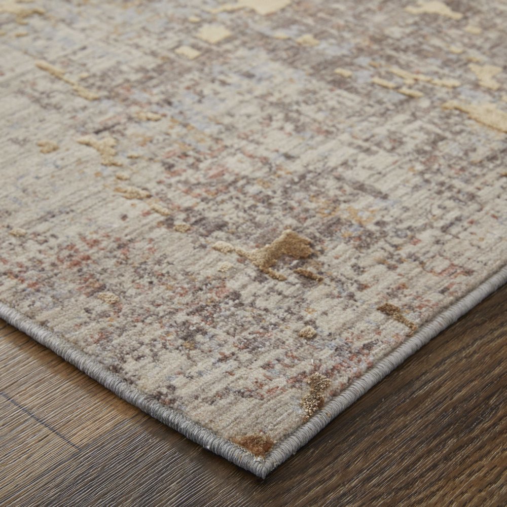 Pryor Modern Abstract, Brown/Taupe/Tan, 2' x 3' Accent Rug. Picture 3