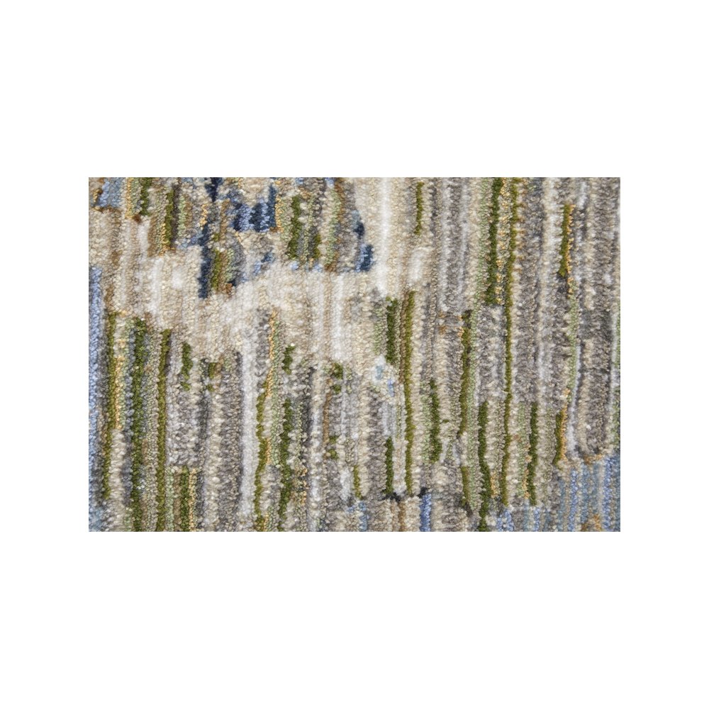 Traditional Floral & Botanical, Green/Ivory/Blue, 7'-10" x 10'-3" Area Rug. Picture 6