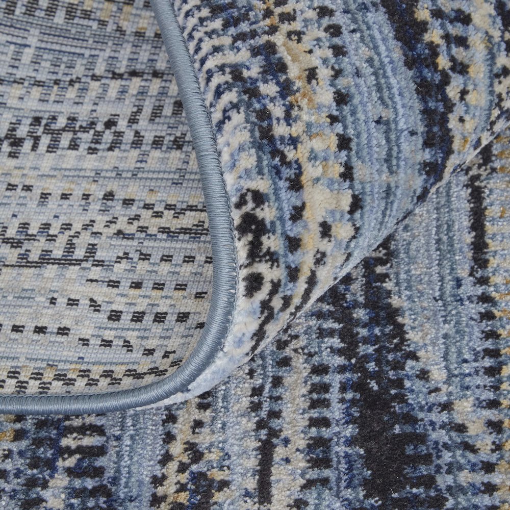 Sonora Modern Abstract, Blue/Ivory/Tan, 9'-0" x 12'-8" Area Rug. Picture 6