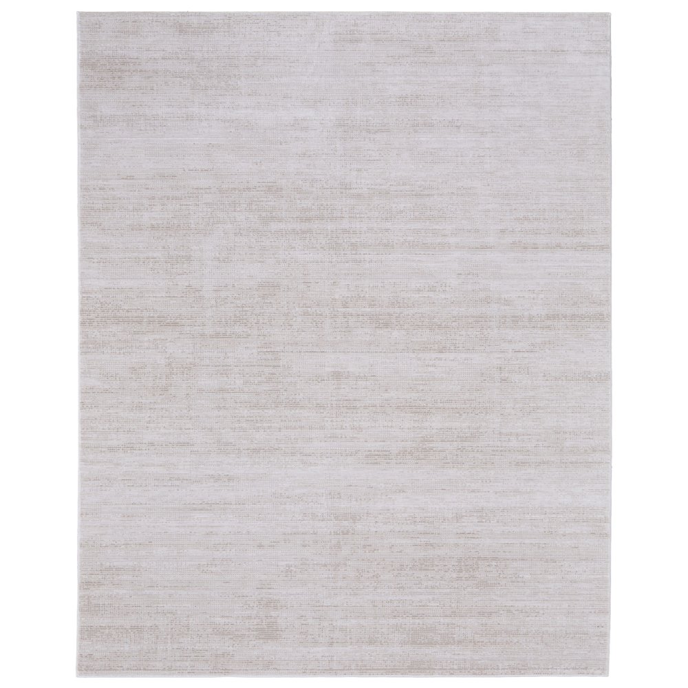 Deja Modern Solid, Ivory/Silver, 6'-7" x 9'-6" Area Rug. Picture 1