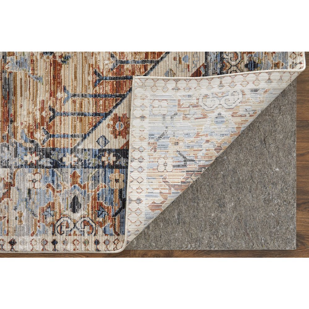Melrose Transitional Distressed, Ivory/Red/Blue, 6'-7" x 9'-6" Area Rug. Picture 3