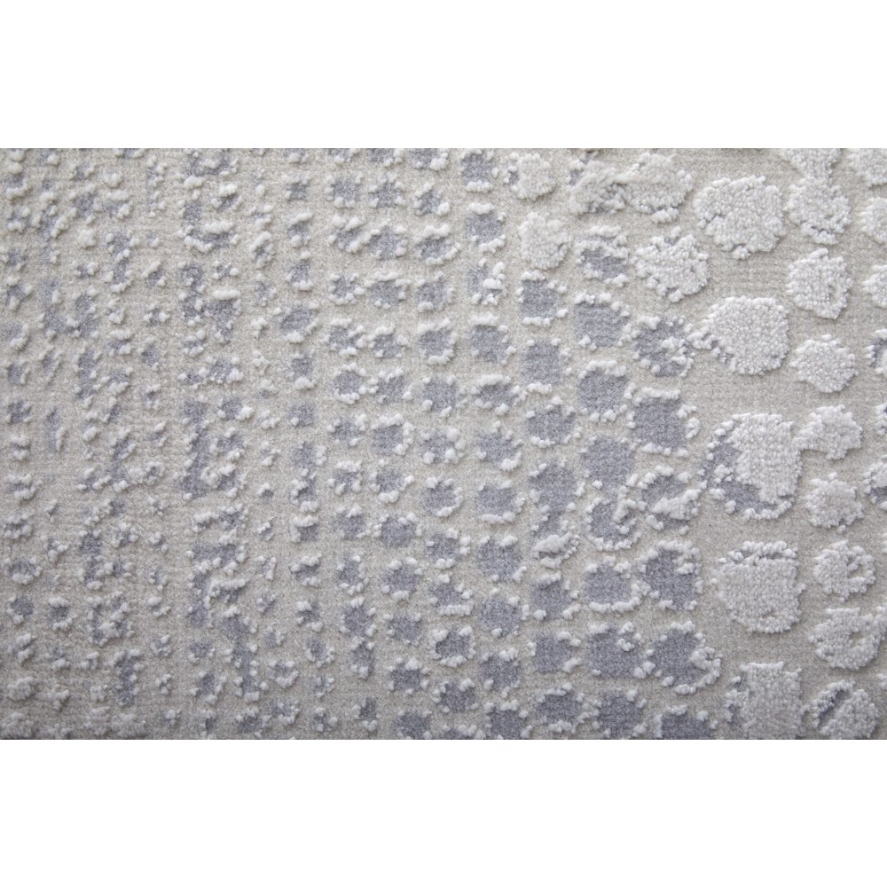 Prasad Modern Distressed, Ivory/Silver/Gray, 10' x 13'-2" Area Rug. Picture 7