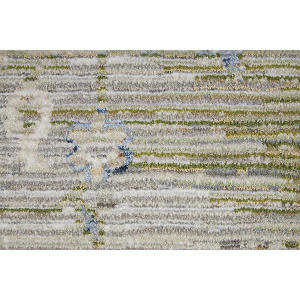 Melrose Transitional Distressed, Ivory/Green/Blue, 2' x 3' Accent Rug. Picture 6