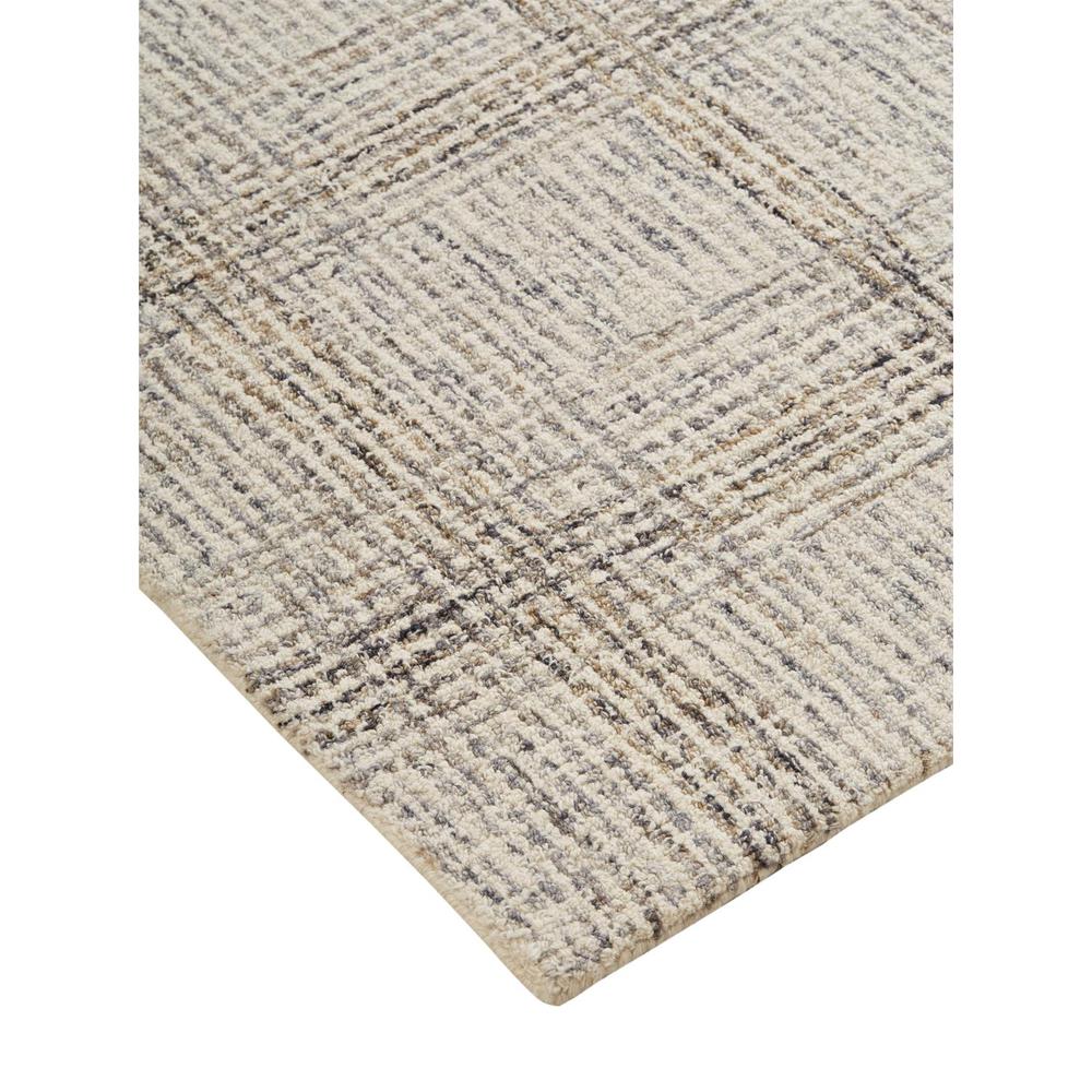 Belfort Modern Minimalist Rug, Abstract Plaid, Gray, 5ft x 8ft Area Rug, 8698668FGRY000E10. Picture 3