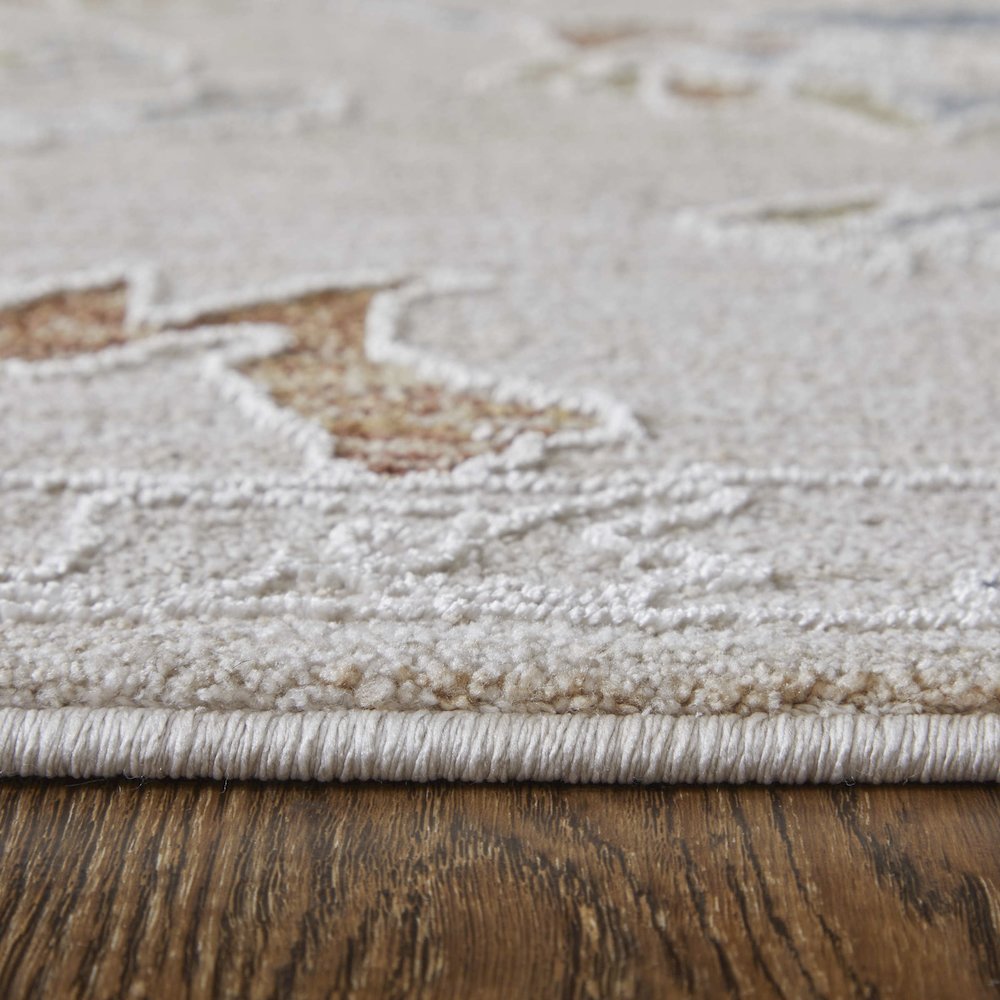 Pasha Transitional Floral & Botanical, Ivory/Blue/Gold, 2' x 3' Accent Rug. Picture 8