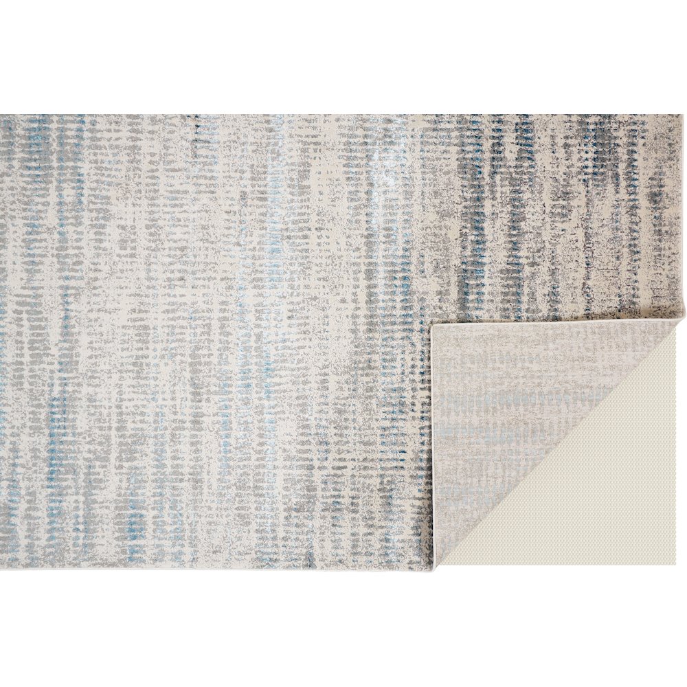 Azure Modern Abstract, Blue/Gray/Ivory, 8' x 10' Area Rug. Picture 4