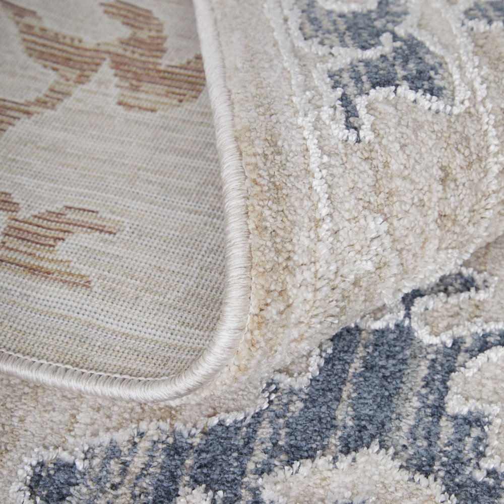 Pasha Transitional Floral & Botanical, Ivory/Blue/Gold, 2' x 3' Accent Rug. Picture 7