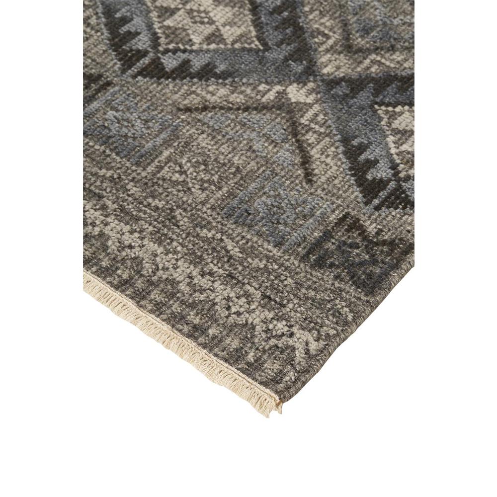 Payton Tribal Diamond Rug, Gray/Denim Blue, 2ft x 3ft Accent Rug, 9806495FBLUGRYP00. Picture 3