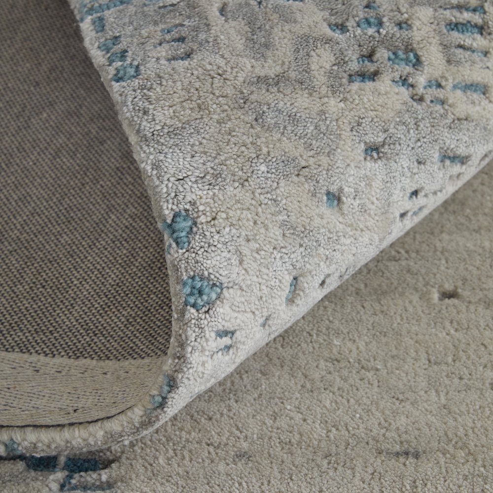 Zarah Modern Abstract, Gray/Taupe/Blue, 8' x 10' Area Rug. Picture 7