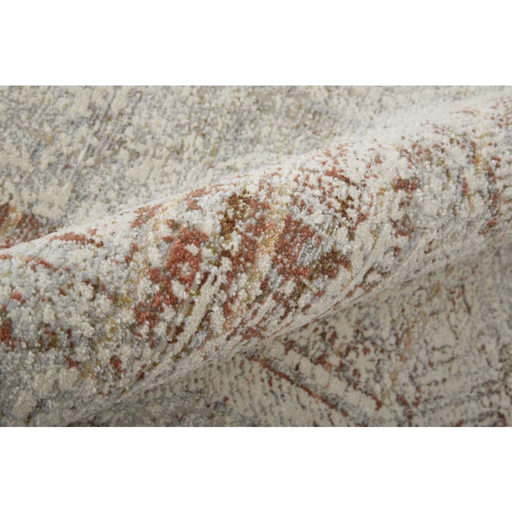 Kaia Transitional Distressed, Tan/Ivory/Orange, 3' x 5' Accent Rug. Picture 5