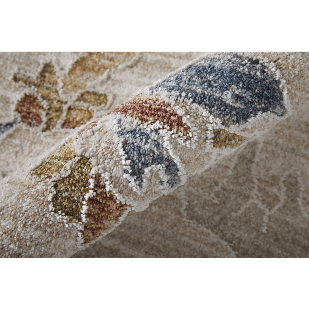 Pasha Transitional Floral & Botanical, Ivory/Blue/Gold, 2' x 3' Accent Rug. Picture 5